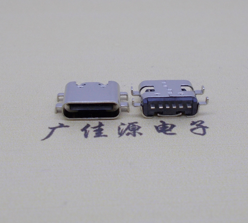 板上型臥式Type-c6p母座四腳沉0.8mm/1.2mm/1.6mm無(wú)彈