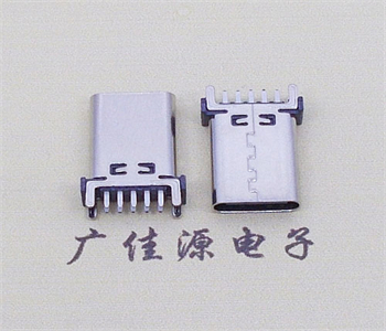 會理TYPE-C10P立式四腳插板端子插或貼母座 高度H=13.1、13.7、15mm